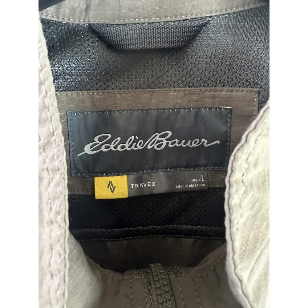 Eddie Bauer Travex Vest Multi Pocket Utility Outdoor Full Zip Ripstop Mens Large - Picture 10 of 12